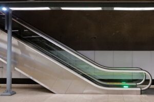 The escalator is a combination of a special structural